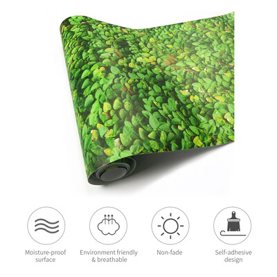 

125 16 inches PVC Waterproof Self-adhesive 3D Wallpaper Roll Wall Floor Contact Paper Stickers Covering Decals Home Decor--Leaf