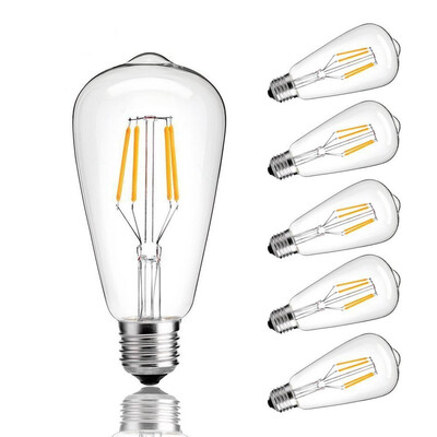 

Brightness ST64 4W Vintage LED Bulbs 6PCS E27