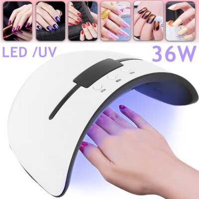 

36W Led Smart Sensor UV Sunlight Nail Dryer Lamp Gel Polish Curing Timing Manicure Machine USB 3 Timers