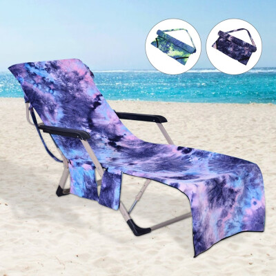 

Beach Lounge Chair Cover Towel for Holiday Garden Lounge with Large Pockets