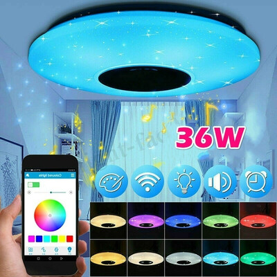 

RGBW LED Ceiling Lamp Music Light Bluetooth Bedroom Home Party Decorative Lamps Ceiling Chandelier