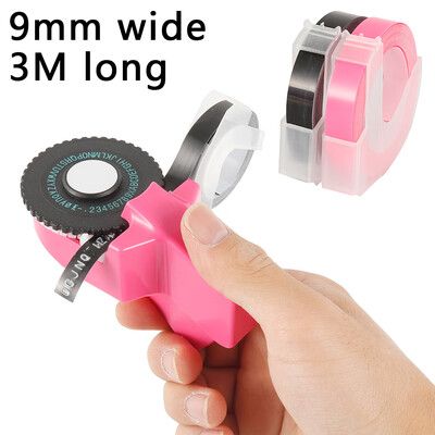 

DIY Manual Label Maker 9mm Embossing PVC Printer Mini Typewriter2PCS