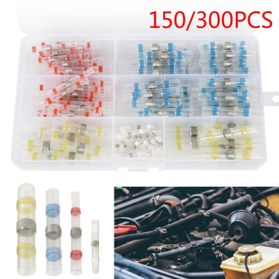 

150300Pcs Heat Shrink Butt Terminals Solder Seal Sleeve Wire Connector Waterproof