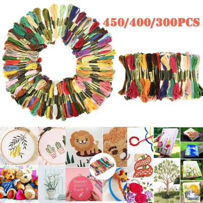 

450400300 PCS Cotton DMC Cross Floss Stitch Thread Embroidery Sewing Skeins Multi Colors