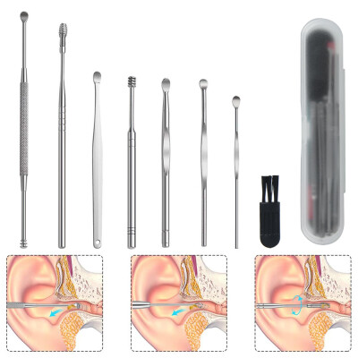 

Willstar 7pcs Ear Wax Pick Remover Curette Earpick Earwax Cleaner Removal Spoon Tool
