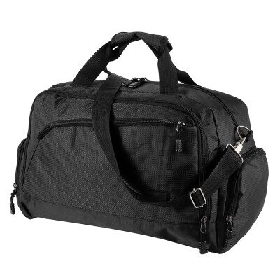 

Waterproof Matte Gym Bag Travel Trunk Duffel With Shoulder Strap In Black