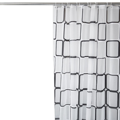 

Bathroom Shower Curtain Extra Long Wide 180 x Drop 200 cm With Hooks