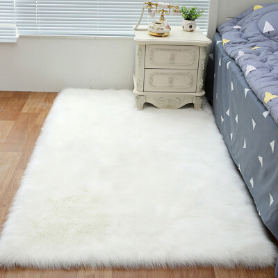 

Shaggy Plush Ultra Soft for Bedroom Bedside Rectangle Area Rugs Home Decor Mats-60120cm-WHITE