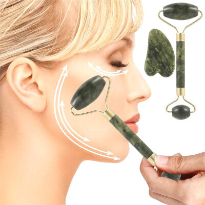 

New Natural Jade Massage Roller Facial Relaxation Slimming Massage Face Body SPA Massage Facial Beauty Massage Scraping Plate Tool