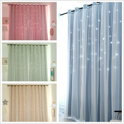 

Willstar 1PCS 12m Full Blackout Curtain Double-decker Nordic Style Bedroom Living Room Curtain