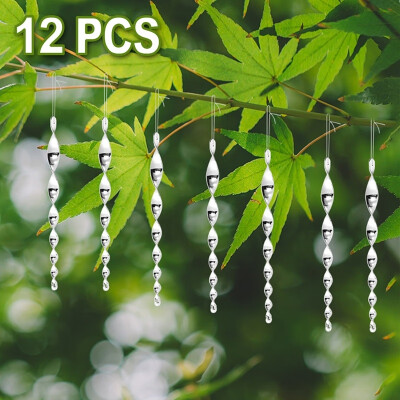 

1224PCS Shiny Silver Bird Repellent Wind Scare Rod Reflective Deterrent Rods