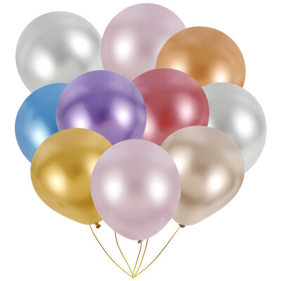 

Willstar 50pcs 12 " Shiny Latex Balloons Thick Chrome Metallic Inflatable Balloons Birthda