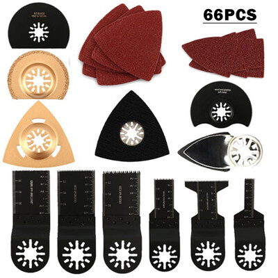 

Willstar 66PCS Oscillating Multi Tool Saw Blades Accessories Metal Wood for Makita Boschs