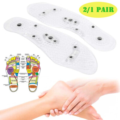 

21 Pair Men&Women Fashion Magnetic Therapy Insole Transparent Silicone Anti-fatigue Health Care Massage Insoles