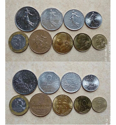 

9 PCS SET Coins Of France