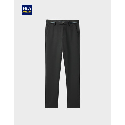 

HLA Haishu House Casual Pants Men 2018 Autumn New Straight Solid Color Trousers HKCAD3E228A Black P8 185108A 42