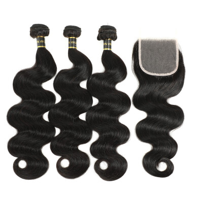 

Amazing Star Brazilian Virgin Hair Bundles with 4x4 Frontal Body Wave with Closure Body Wave Human Hair with Crochet Closure