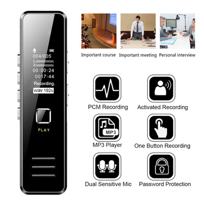 

Premium Mini Digital Voice Activated Recorder Spy Dictaphone Audio Sound Recorder MP3