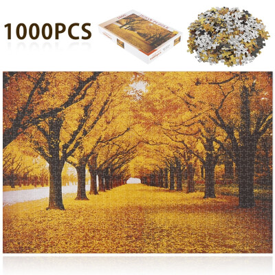 

1000Pcs Paper Jigsaw Puzzle for adults kids toys puzzles wooden Educational Toys Decoration Stickers Golden Tree