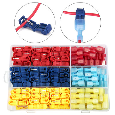 

240pc Terminals Connectors Quick Splice Scotch Lock T Tap Wire Joint Crimp Cable