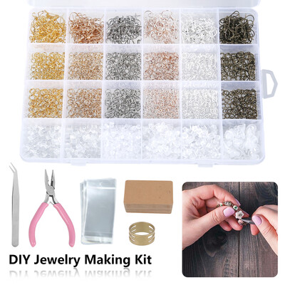 

2103Pcs Earring Making Repairing Supplies Hooks Jump Rings Pliers Kit DIY Tool