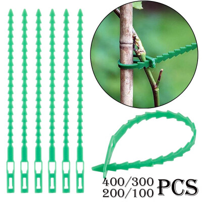 

400300200100 Pcs Reusable Adjustable Plastic Garden Plant Cable Ties Tree Climbing Support