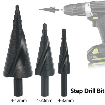 

Willstar Spiral Step Drill Cone Bit Metal Hole Cutter HSS Titanium Nitride Coated Tool