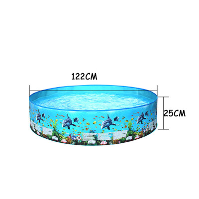 

48 Inches Foldable Childrens Swimming Pool Blow Up Pool for Family Kids Backyard