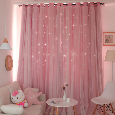 

Nordic Ins Window Curtain Warm Princess Style Sheer Voile Curtain Panel