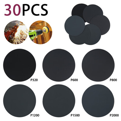 

Willstar 30PCS Sanding Discs 125mm Wet&Dry Use Silicon Carbide Sanding Pads Wear-Resistant Sander Discs Set