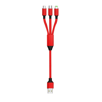 

Lanyasir Three-in-one Data Cable Multi-function Fast Charging Cable for iPhone iOS Android