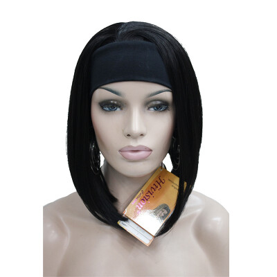 

StrongBeauty Cute BOB 3-4 Wig with Headband Orange Brown Straight Womens Short Half Hair Wigs COLOUR CHOICES