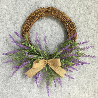 

Willstar Artificial Lavender Flower Garland Wreath Hanging Wall Window Party Decoration