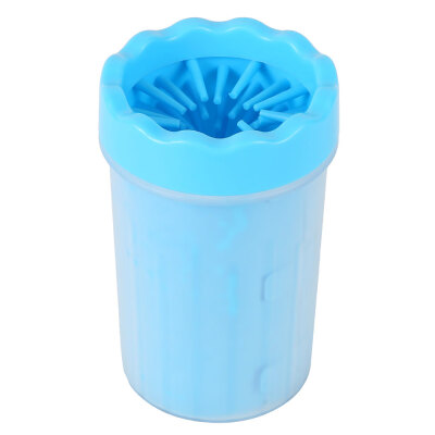 

Willstar 1PC Pet Cleaning Cup Soft Silicone Comb Claw Cleaning Brush Claw Cleaning Bucket-Blue
