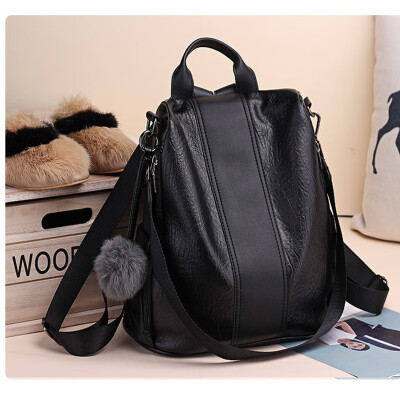 

NovelTeez Anti-theft backpack female Korean version 2018 new wave wild simple fashion soft leather backpack