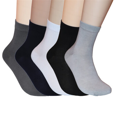 

LifeWheel Men Bamboo Busines Casual Long Fashion Athletic Gift Summer Thin Socks 5 Pairs