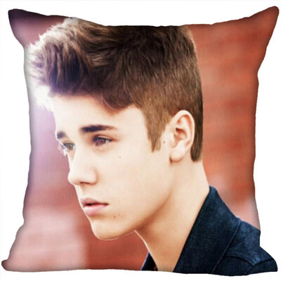 

Justin Bieber Pillow Cover Bedroom Home Office Decorative Pillowcase Square Zipper Pillow Cases Satin Fabric No Fade 35x35CM 35x35CM