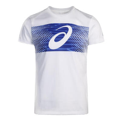 

IELTS asics new short-sleeved T-shirt mens LOGO printing short-sleeved T-shirt 18 autumn&winter male 2031A604-100 white M