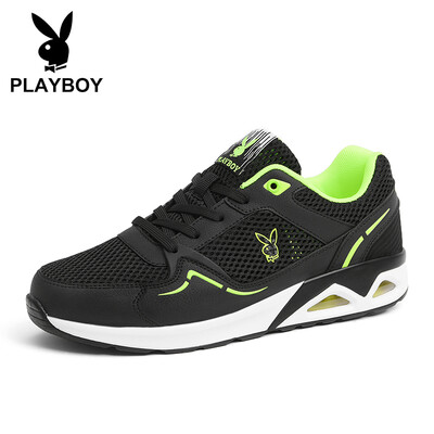 

Playboy PLAYBOY trend fashion breathable mesh casual running shoes male DS83097 mesh - black 39