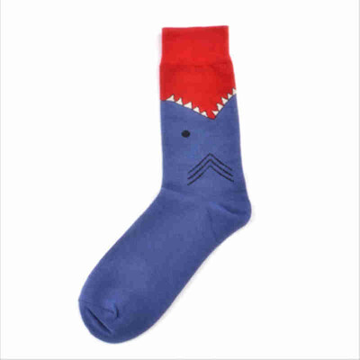 

Aa-shop Men Cartoon Women Big Size Zebra Balck&white stripes Shark head Whale mouth Socks