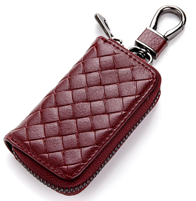 

Leather car key bag New braided male lady remote control key bag