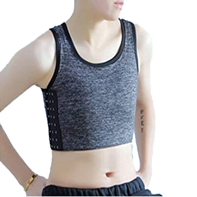 

SLIMBELLE Chest Binder for Tomboy Lesbian Tank Top Vest Flat Compression Side 3 Rows Hook