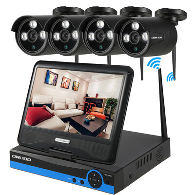 

OWSOO 101 4CH 720P HD WiFi NVR Kit with 4pcs 10MP Wireless WiFi Waterproof Outdoor Bullet IP Camera Support P2P Onvif IR-CUT