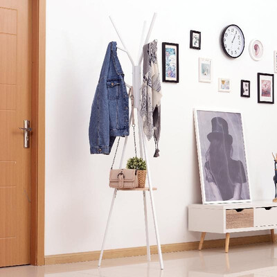 

71" Metal Freestanding Modern Tree Branch Coat Rack - White