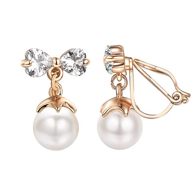 

Yoursfs Clip on Pearl Earrings for Women Simple Round Faux Freshwater Pearl Earrinsg