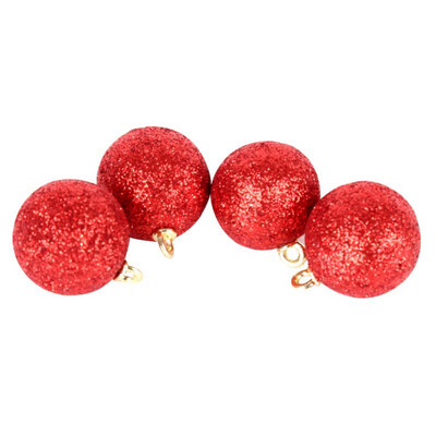 

12pcs Christmas Baubles Glitter Chic Round Christmas Balls Ornament New Year Christmas Tree Decorations