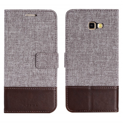 

Goowiiz Phone Case For Samsung Galaxy A3 A320A5 A520A7 A720 2017 Fashion Canvas Leather Wallet Full package flip Holder Stand