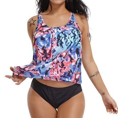 

FITTOO Sexy Women Tankini Swimsuits with Brief Floral Push up Bathing Suits