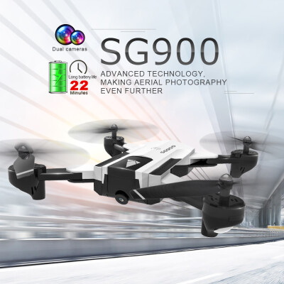 

SG900 RC Drone with Camera 720P Wifi FPV Optical Flow Positioning Gesture PhotoVideo Follow Me Altitude Hold Foldable RC Quadcopt