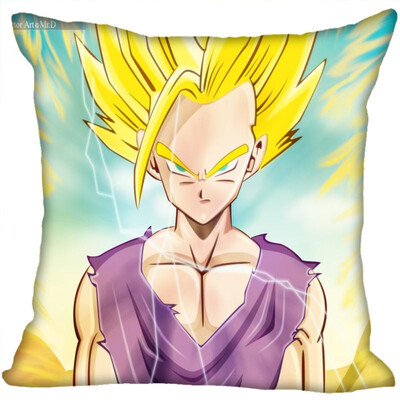 

Dragon Ball Z Pillow Cover Bedroom Home Office Decorative Pillowcase Square Zipper Pillow Cases Satin Fabric No Fade